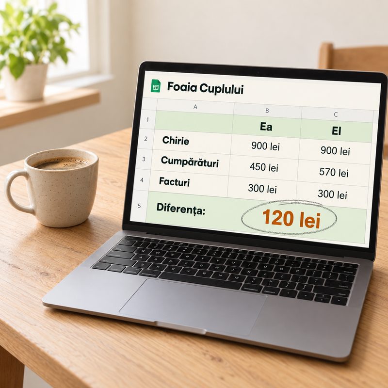 Foaia Cuplului pe laptop