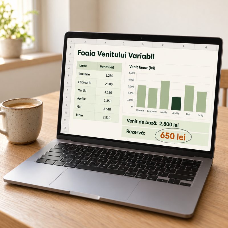 Foaia Venitului Variabil pe laptop
